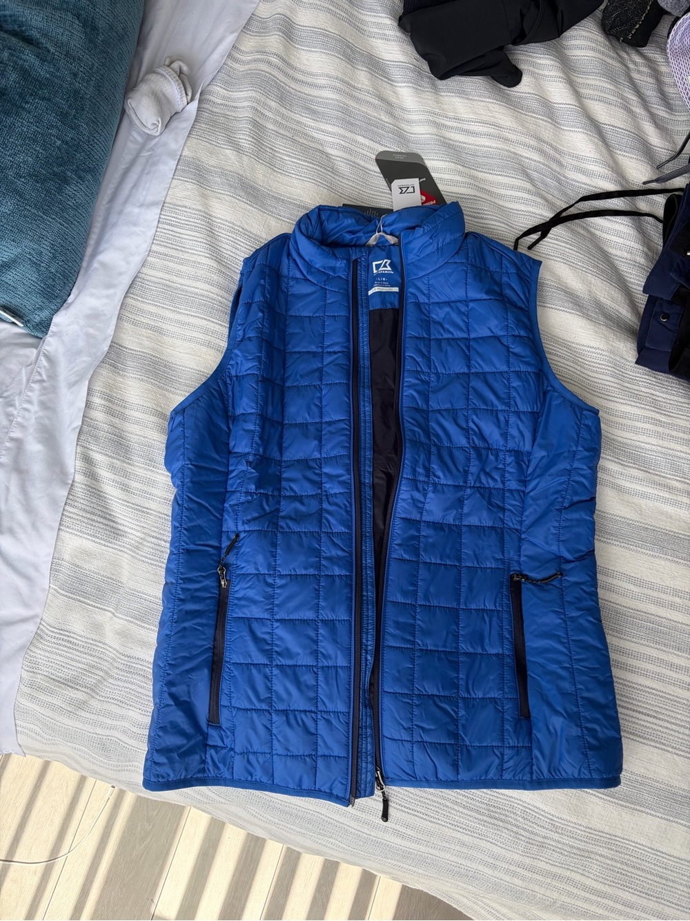 Cutter & Buck Royal Blue Quilted Packable Vest